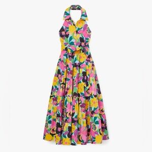 Kate Spade Orchid Bloom Halter Dress